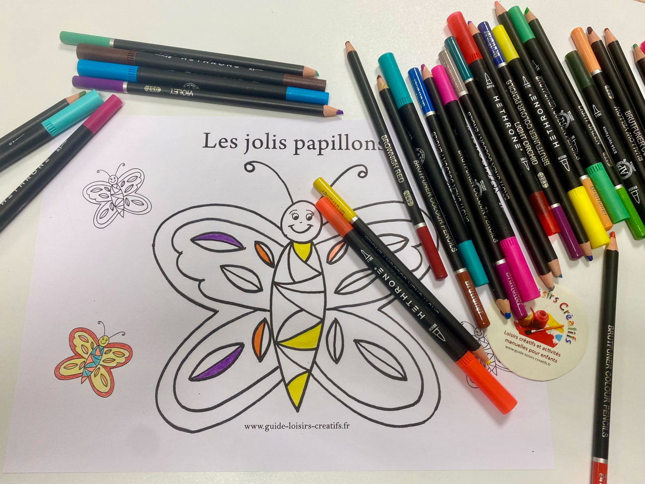 Les jolis papillons à colorier - Guide loisirs créatifs